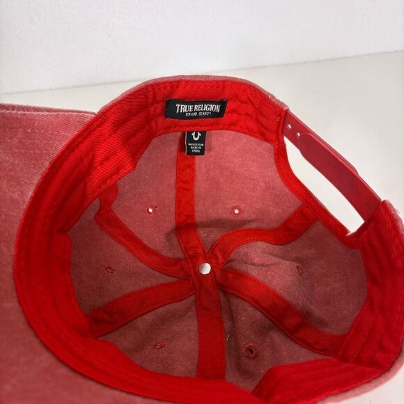 True Religion Faded Red Baseball Hat - Picture 7 of 8